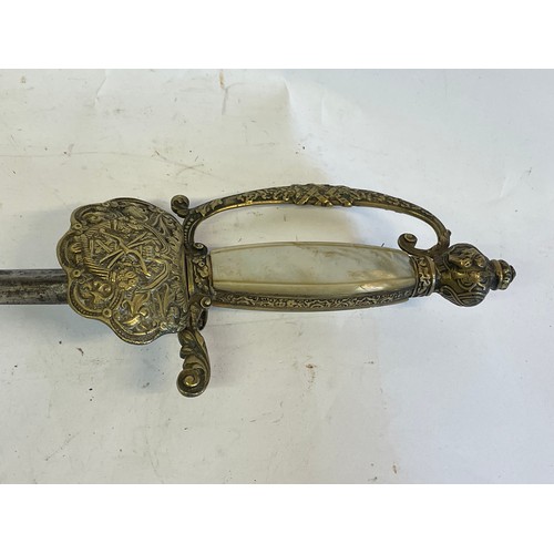 289 - Antique French Court Sword With A Decorative Handle And Guard. 92.5 cms