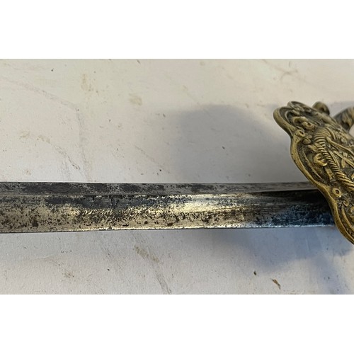 289 - Antique French Court Sword With A Decorative Handle And Guard. 92.5 cms