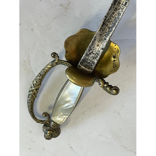 289 - Antique French Court Sword With A Decorative Handle And Guard. 92.5 cms