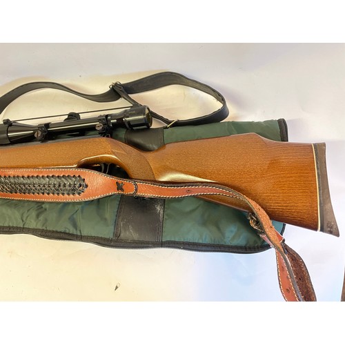 291 - German Feinwerkbau .22 Air Rifle With Shoulder Strap And  BSA Sight.