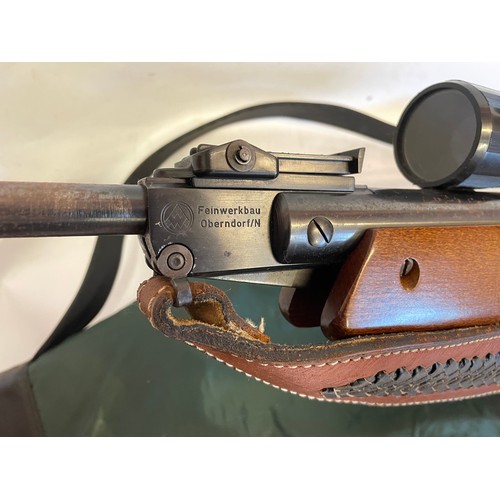 291 - German Feinwerkbau .22 Air Rifle With Shoulder Strap And  BSA Sight.