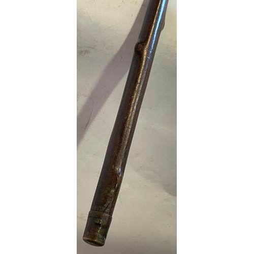 293 - Good Quality Thorn Walking Stick With Silver Hallmarked Finial.91 cms