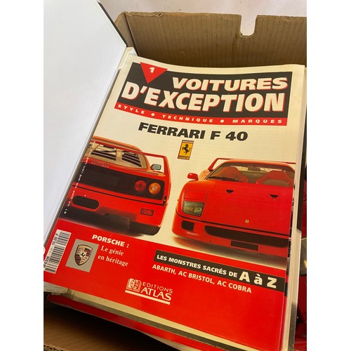 308 - A Box Of Ferrari Model Cars And Parts A/F  Along With Various Car Magazines. (Box)