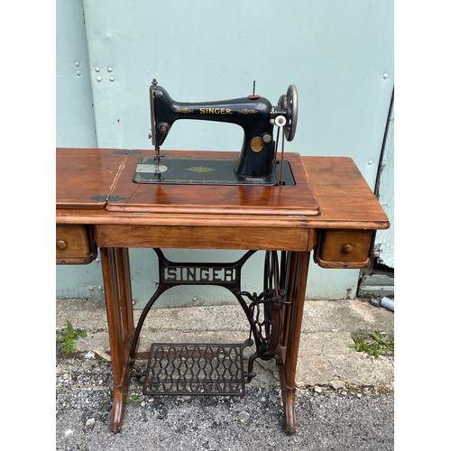 28 - Vintage Treadle Singer Sewing Machine