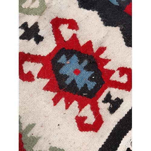 72 - Kiilim Handmade Rug With Central Pattern 230cm x 155cm