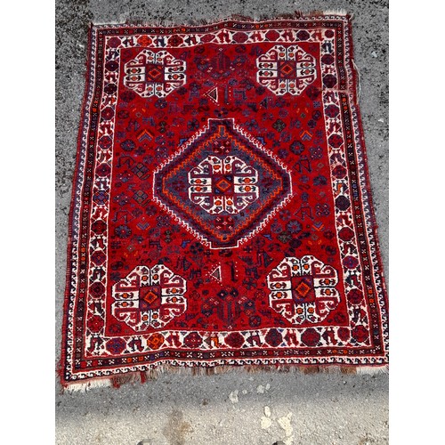 73 - Red Ground Handmade Persian Rug, 160cm x 119cm