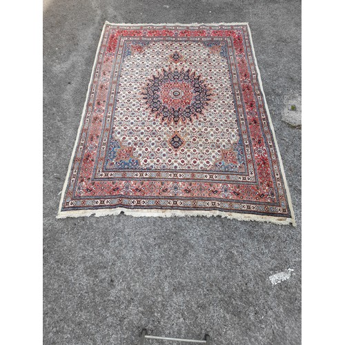 81 - Large Blue and Red Ground Rug, 310cm x 217