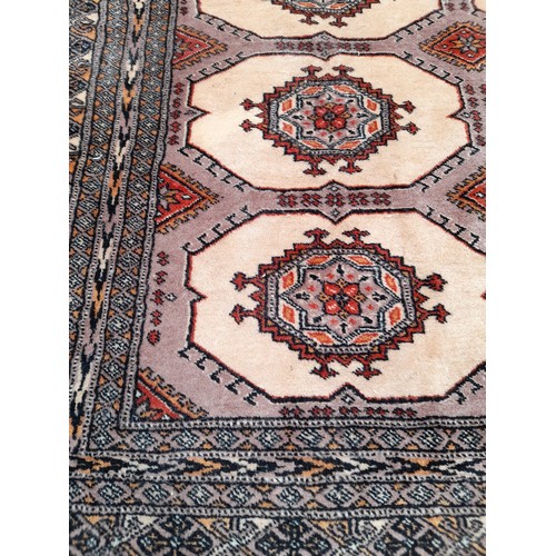 83 - Brown Ground Rug Handmade in Pakistan, 182cm x 127cm