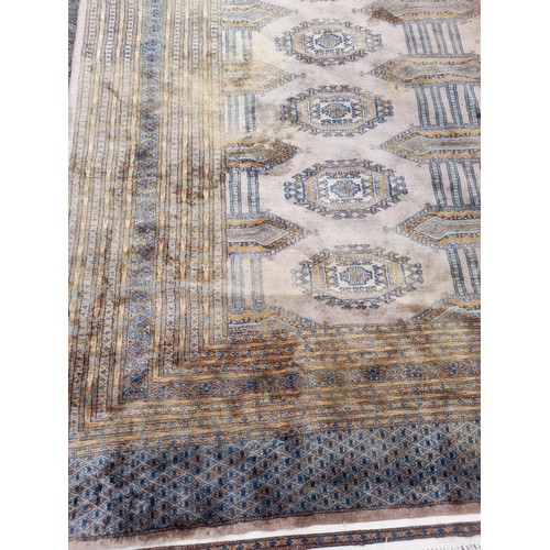 84 - Large Brown Ground Handmade Carpet, 384cm x 286cm