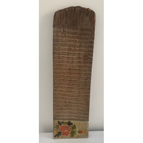 113 - Similar To Previous Lot
Antique Double Sided Chinese Washboard Having Floral Decoration To The Base
... 