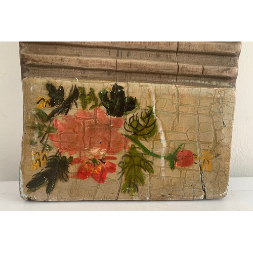 113 - Similar To Previous Lot
Antique Double Sided Chinese Washboard Having Floral Decoration To The Base
... 