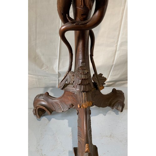 99 - 19thC Italian Torchère Featuring A Young Boy With Tray Above His Head af
100cms h