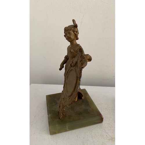 215 - 19thC Watchstand Featuring A Lady In Period Dress (watch not included)
17 cms h