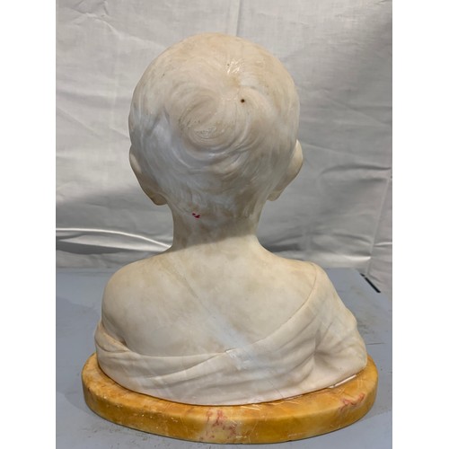 217 - 19thC Alabaster Statue After The Antique Bust Of A Child
40 x 30 cms h