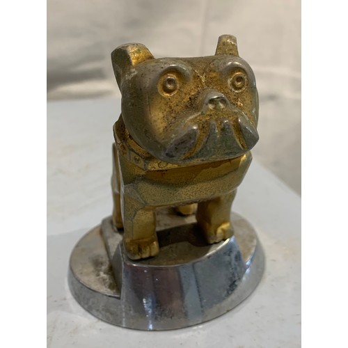 218 - Vintage MACK TRUCK Bulldog Car Mascot Ornament Having Chrome Base