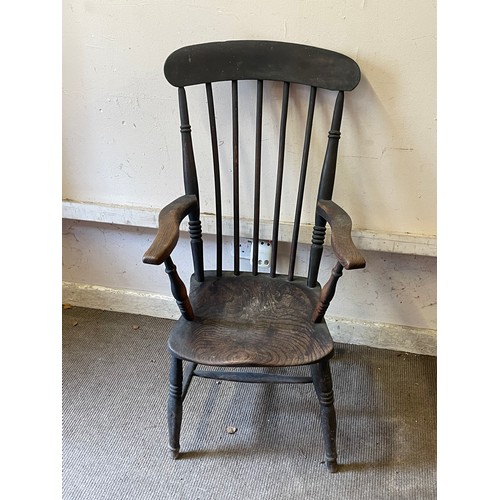 37 - Similar To Previous Lot Vintage Stick Back Windsor Chair.