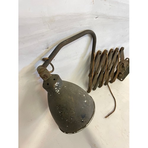 389 - Vintage industrial AGI Scissor Lamp.