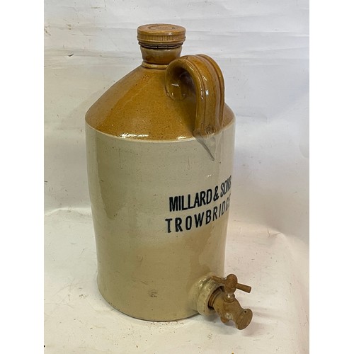 403 - Large Antique Stoneware Advertising Flagon For Millard And Sons Trowbridge 43 cms High