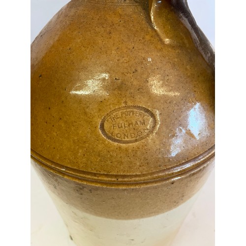 406 - Large Antique Stoneware Advertising Flagon For Frank Page Wine Merchants Sevenoaks  42 cms High