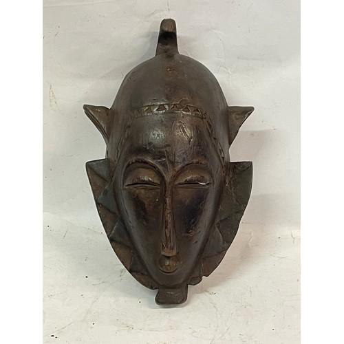 431 - African Hand Carved  Tribal Wood Face Mask. 36 cms