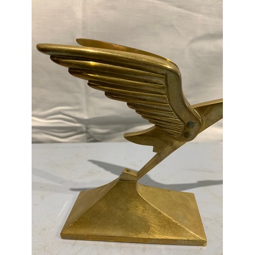 221 - Art Deco Style Brass Car Mascot Ornament Of A Bird In Flight