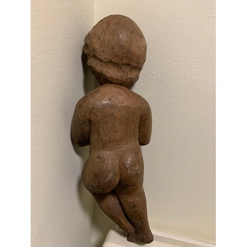 228 - Antique Wood Carving Of A Cherub
43 cms