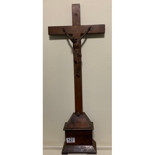 127 - 19thC Walnut Crucifix
64 cms h