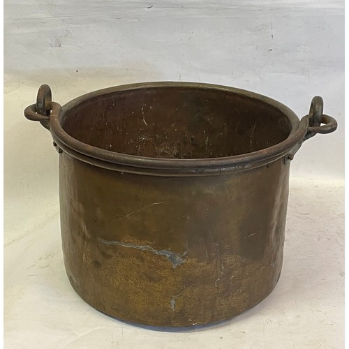 61 - Antique Swing Handle Log / Coal Bucket. 35 cms Diameter