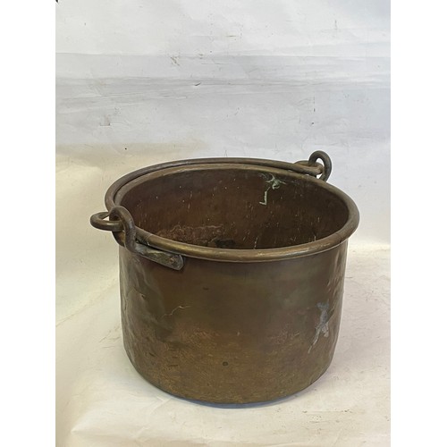 61 - Antique Swing Handle Log / Coal Bucket. 35 cms Diameter