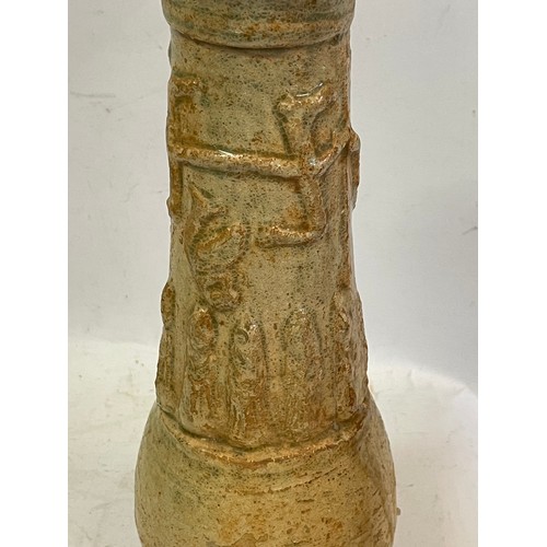 330 - Similar To Previous Lot Chinese Song Dynasty Long Neck Celadon Glaze Funerary Vase With Dragon Phoen... 