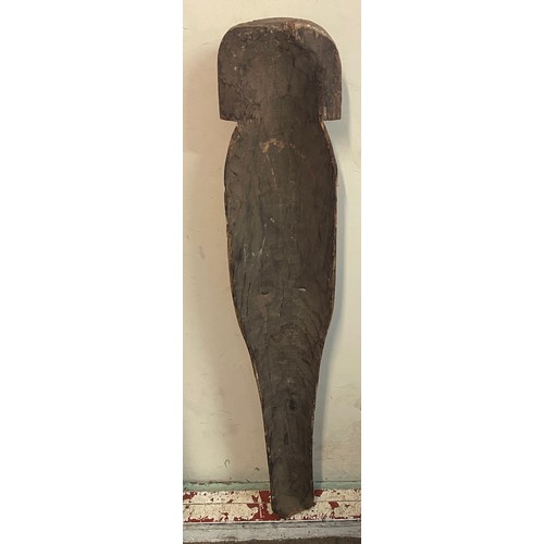 443 - Large African Hand Carved Tribal Face Mask. 107 cms High