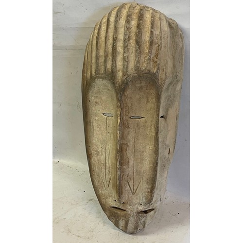 448 - Unusual African Hand Made Tribal Face Mask. 50 cms