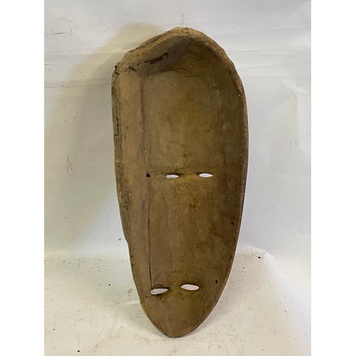 448 - Unusual African Hand Made Tribal Face Mask. 50 cms