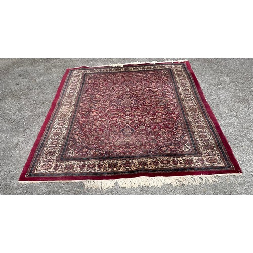 91 - Large Decorative Ground Hand Made Rug. 300 x 203 cms