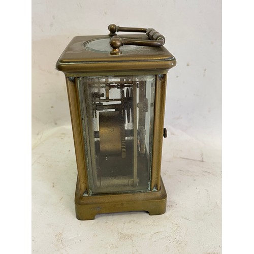 475 - Vintage Brass Carriage Clock By Hawley And Co Regent Street.