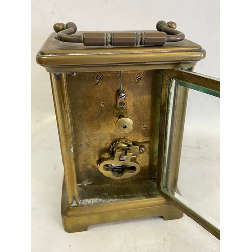 475 - Vintage Brass Carriage Clock By Hawley And Co Regent Street.