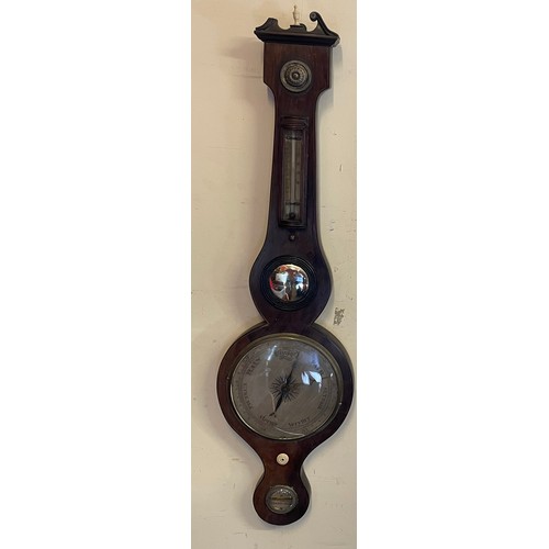 481 - Antique Scottish Made Barometer Ceceri Pini And Co. 96 cms