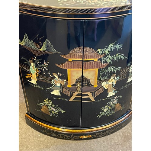 4 - Modern Chinese Lacquered Style Corner Unit 51 x 87 cms