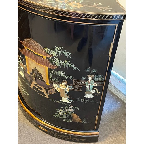 4 - Modern Chinese Lacquered Style Corner Unit 51 x 87 cms