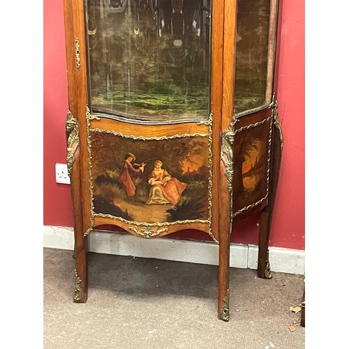 17 - Vintage French Vitrine In The Louis XV Manner. 43 x 85 x 179 cms