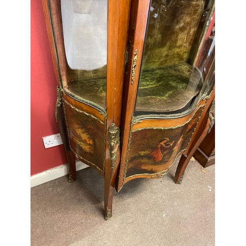 17 - Vintage French Vitrine In The Louis XV Manner. 43 x 85 x 179 cms