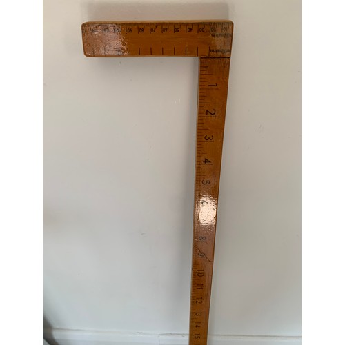 127 - Folk Art Walking Stick Made From Old School Wooden Rulers
88 cms h