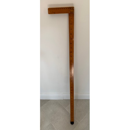 127 - Folk Art Walking Stick Made From Old School Wooden Rulers
88 cms h