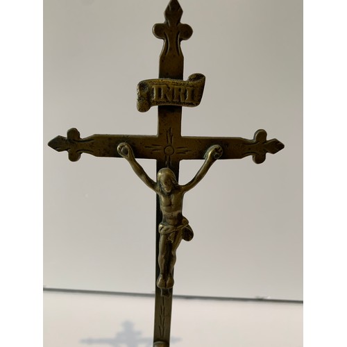 121 - 18/19thC Brass Crucifix
26 cms h