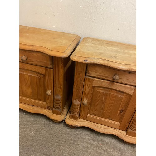 35 - Pair Of Pine Bedside Units. 54 x 36 x 58 cms (2)