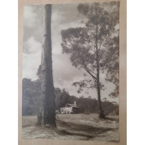 463 - John Kauffmann ( 1864-1942 Austalia) An Early Photograph/Plate entitled A roadside Home to lower lef... 