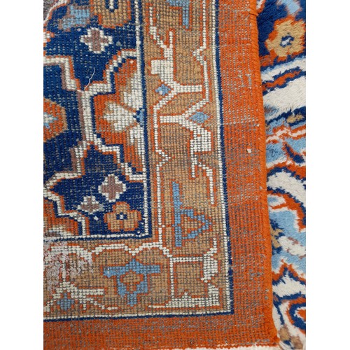 88 - Handmade Large Orange Ground Rug, 360cm x 264cm