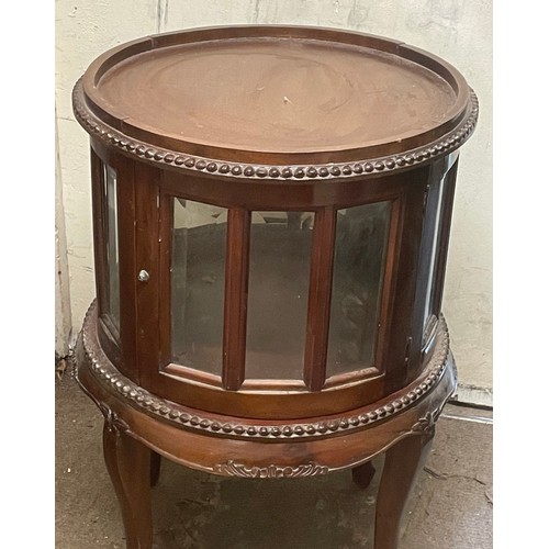 54 - Vintage French Bijouterie / Drinks Cabinet.  51 cms Diameter 76cms High