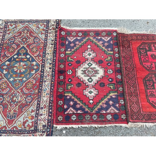 621 - Three Decorative Hand Made Ground Rugs. Largest 133 x 72 cms (3)