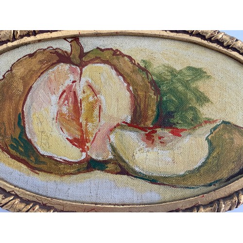 119 - Vintage Oil On Board Still Life In Oval Gilt Frame
19 x 16 cms h